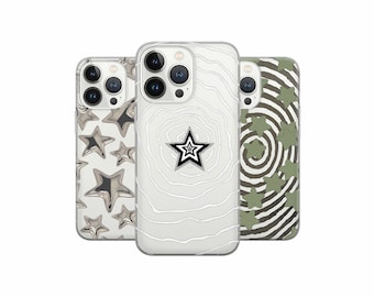 Clear stars Phone Case Twinkle Cover for iPhone 16 15Pro, 14, 13, 12, 11, Google Pixel 9 8 7A 6A, Samsung Galaxy S24Ultra, S23fe, S22, A54,