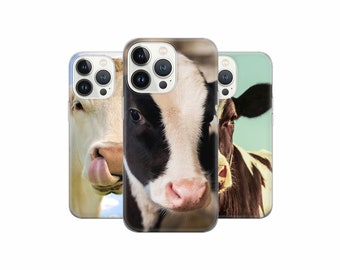 Cow painting Phone Case Farm cow Cover for iPhone 15 14 13 SE Samsung S24 S23 FE A25 A15 Pixel 8A 7 Pro