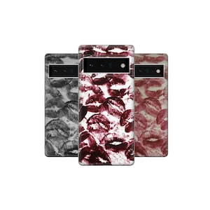 Kiss Mark Phone Case Lipstick Cover for Pixel 9 8 8 pro 7 7A 7 pro 6A 6 pro iPhone 16 15 14 13 12 11 , Samsung S23 S22 A73 A53 A14 24