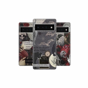 Funda de teléfono con diseño de vampiro y tablero de estado de ánimo para Pixel 9, 8A, 7 Pro, Samsung S24, S23 FE, A25, A15, iPhone 16, 15, 14, 13 SE