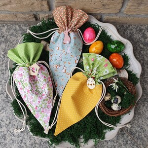 Karottenbeutel, Möhrenbeutel, Karottensäckchen Stoff,Geschenkbeutel Karotte Ostern,Verpackung Ostergeschenke,Osterdekoration, Möhrensäckchen Bild 1