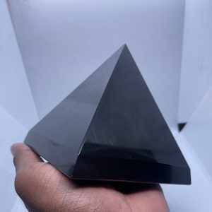 Large Obsidian Pyramid - Large Size 4 inch - Stone of  Protection, Grounding & Transformation. Pyramids Represent Stability and Strength....