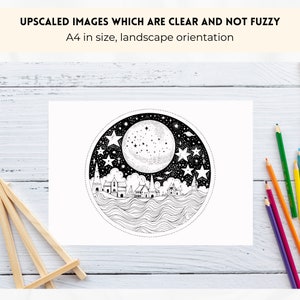 Circular Celestial Coloring Pages, Sun Coloring, Moon Coloring, Stars Coloring, Planet Coloring, Galaxy Coloring, Sun Moon Star Coloring, Mystical Coloring, Adult Coloring Pages, Adult Coloring, Adult Coloring Digital Download.