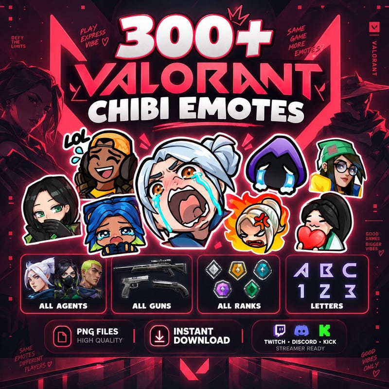 Agent Emotes Valorant Stickers Emote - Etsy