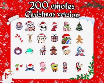 Animated Christmas Emotes for Twitch, Discord, Kick (GIF & PNG)