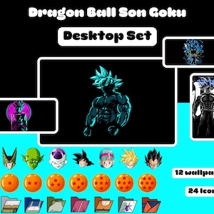 Dragon Ball Z Desktop Pack: Goku App Icons & 4K Wallpapers (Digital Download))