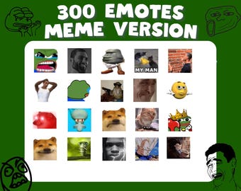 300+ Animated Meme Emotes Pack, Twitch, Discord, Kick (Digital Download)
