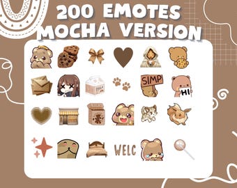 Animated Coffee Emotes for Twitch, Discord, Kick, Cozy Streamer Pack (Digital Download)