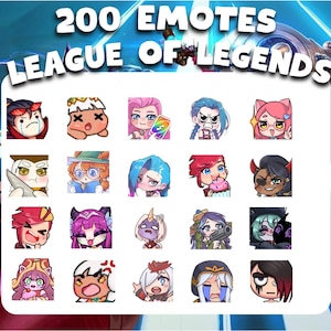 200 League of Legends Emotes | LoL Discord & Twitch Emojis | Champion Icons | Commercial Use | PNG Files