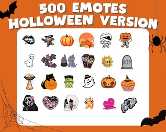 500+ Animated Halloween Emotes, Spooky GIF Emojis (Digital Download)