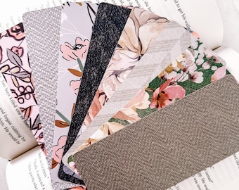 Floral Fabric Bookmark | Laminated Book Lover Gift