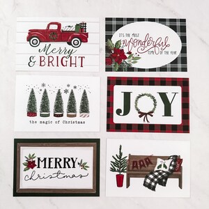 Marcadores postais Merry + Bright 4x6 | Marcadores de férias | Marcadores aconchegantes | Marcadores de Natal | Presentes literários | Marcadores grandes