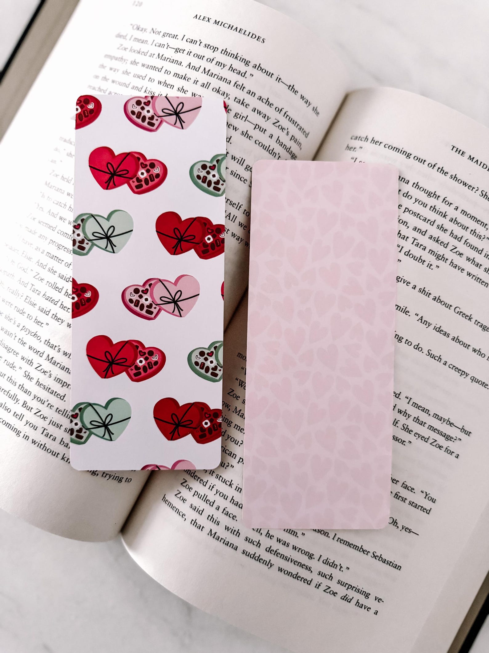 Bookmark Design Color:red Handmade Pink & Red Valentine's Day Bookmarks - Etsy