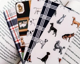 Handmade Dog Bookmarks | Laminated Double-Sided Readers Gift