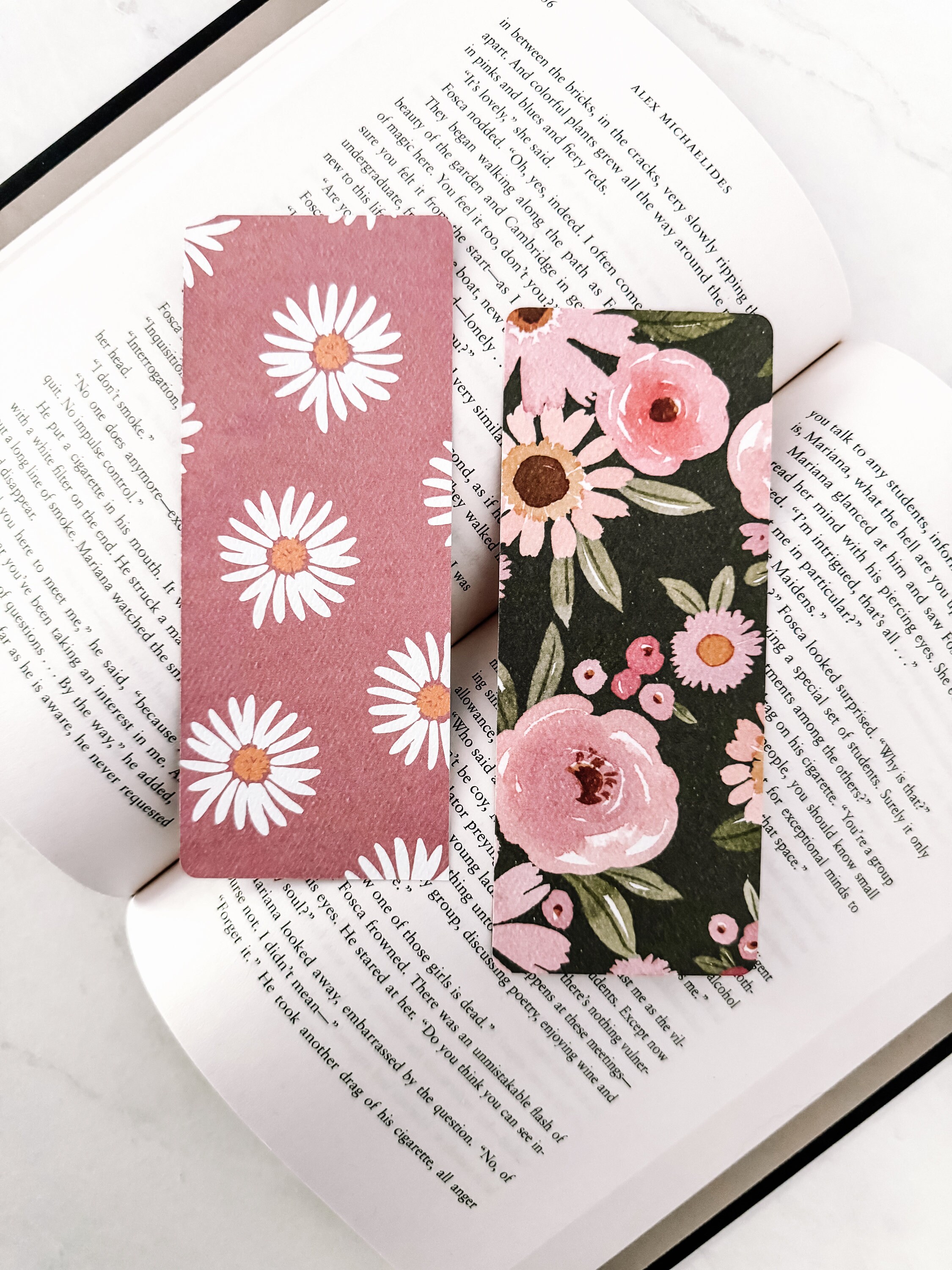 Floral Laminated Bookmark | Spring Bookish Gift - Etsy