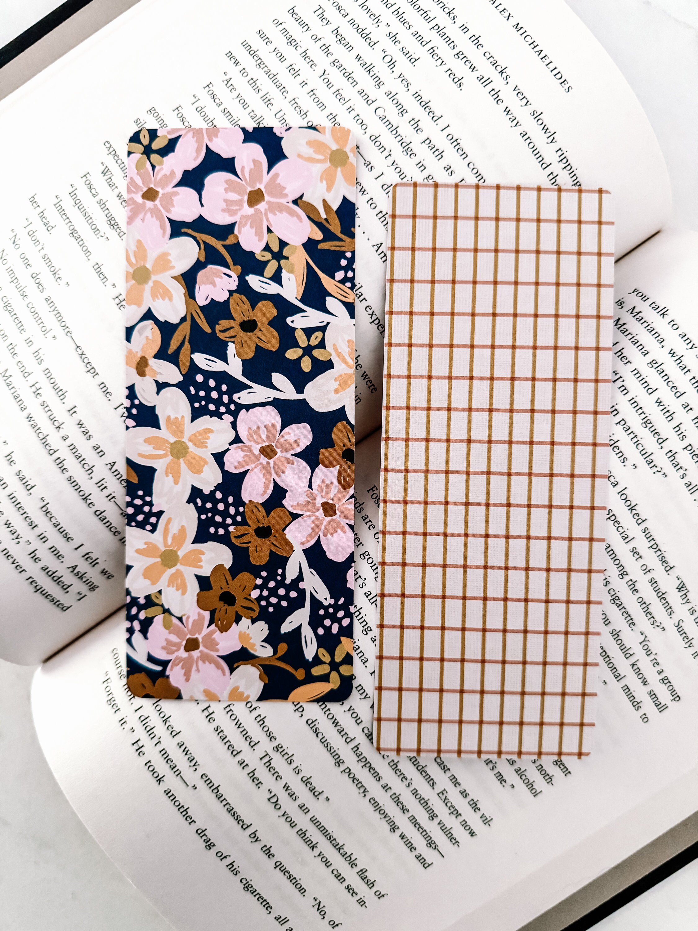 Floral Laminated Bookmark | Spring Bookish Gift - Etsy