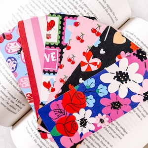 Bright Valentines Bookmarks | Valentines Day | Butterfly Bookmark | Pink and Red Bookmarks | Handmade | Anniversary | Valentine’s Day | Gift