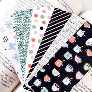 Cozy Ski Bookmarks  | Mug Bookmarks | Winter Bookmarks | Bookmarks | Handmade Bookmarks | Gifts | Bookish Gifts | Cozy Bookmarks
