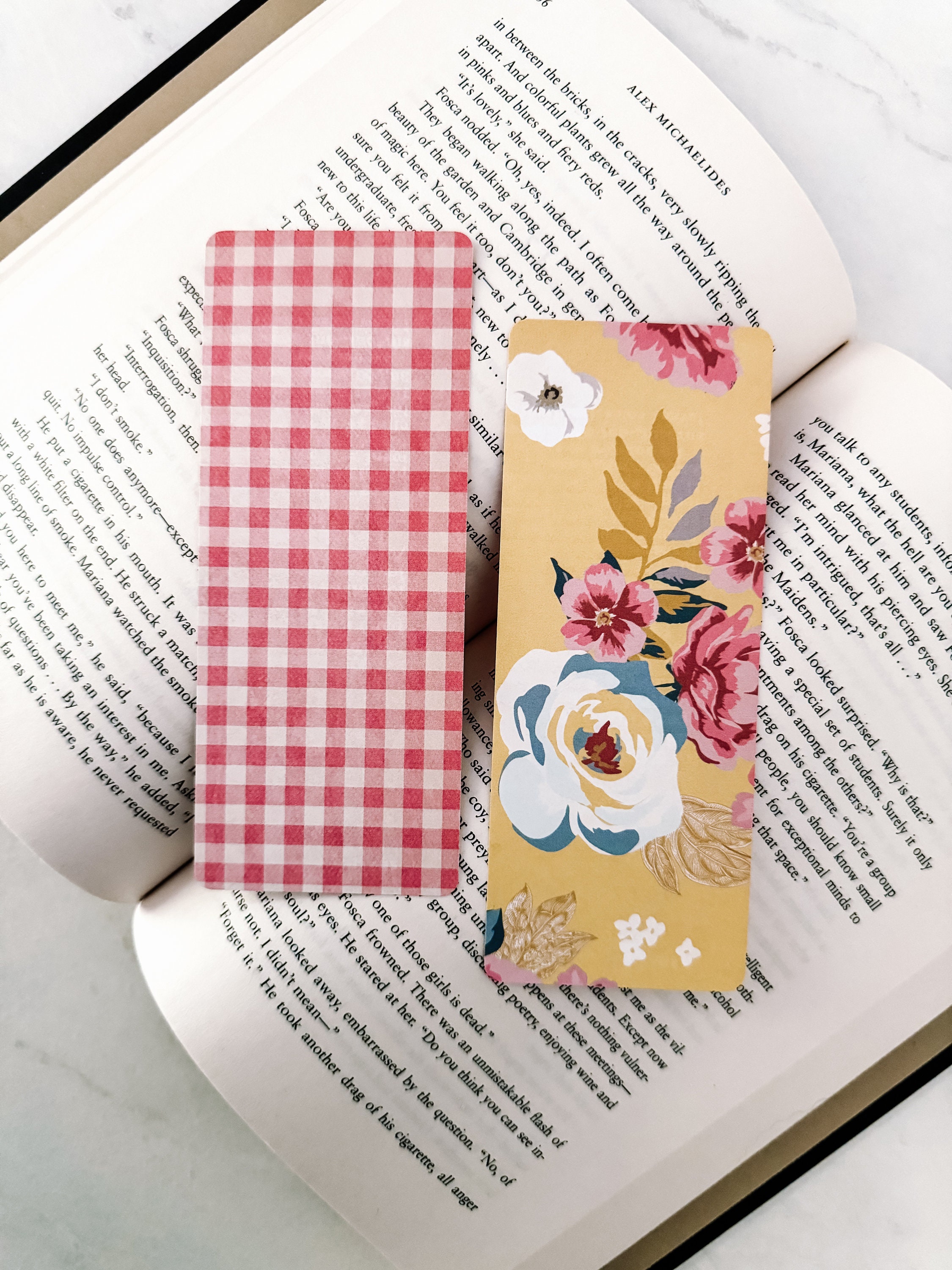 Floral Laminated Bookmark | Spring Bookish Gift - Etsy
