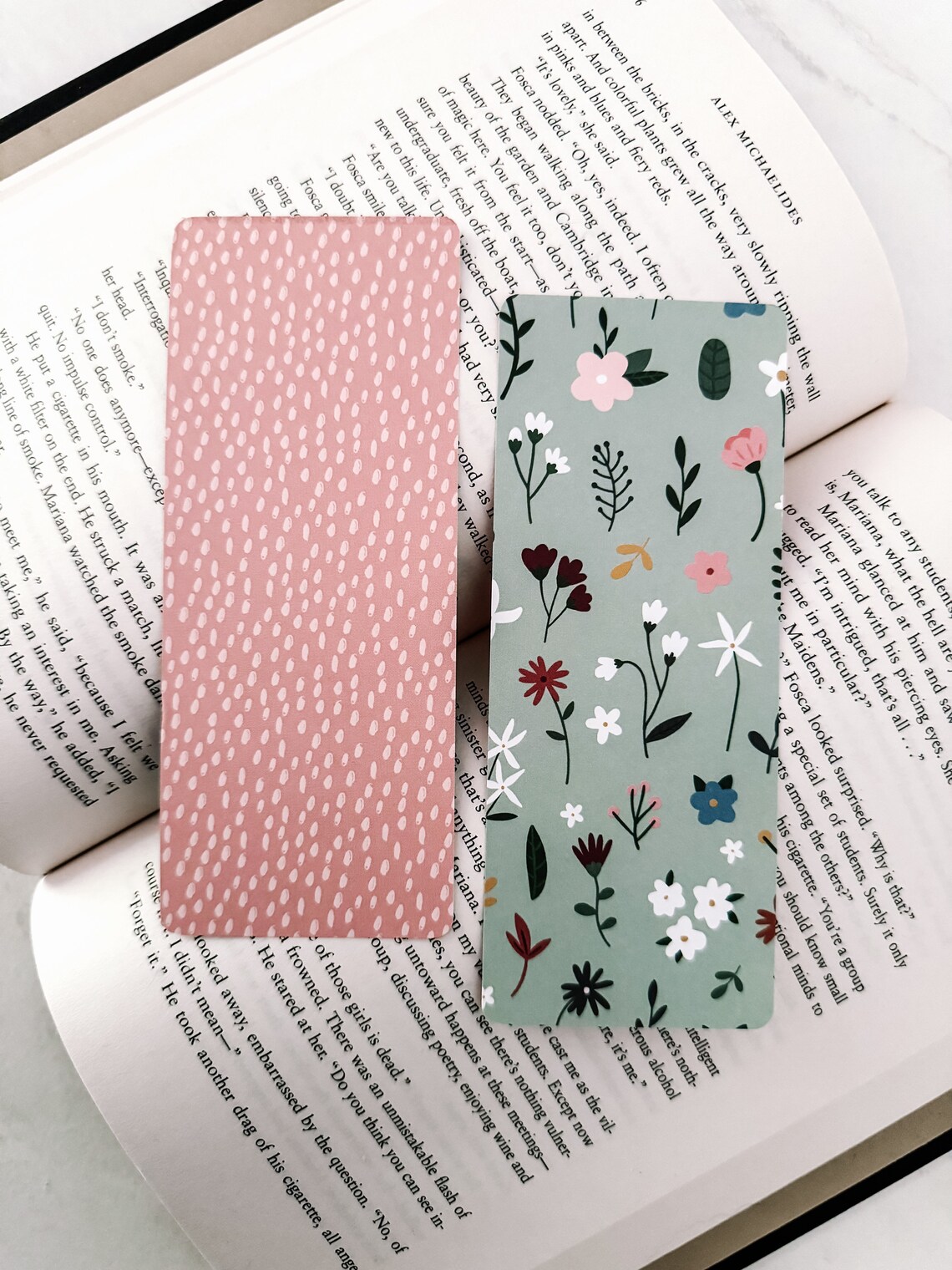 Floral Laminated Bookmark | Spring Bookish Gift - Etsy