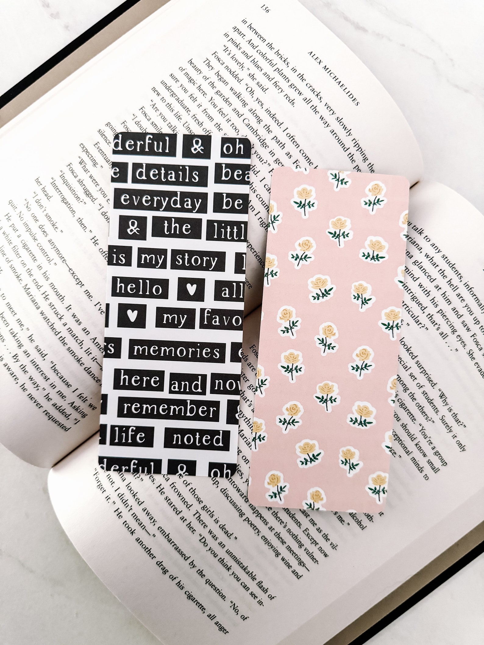 Floral Laminated Bookmark | Spring Bookish Gift - Etsy