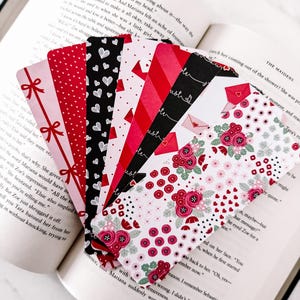 Hearts and Bows Bookmark | Valentines Day | Heart Bookmarks | Handmade Gifts | Anniversary | Valentine’s Day | Elegant | Neutral Bookmarks