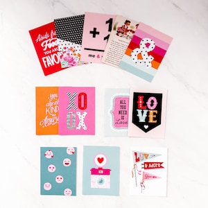 Candy Hearts 3x4 | Heart Bookmarks | Valentines Day Bookmarks | 3x4 Bookmarks | Pink Bookmarks | Handmade Gifts | Anniversary Bookmarks