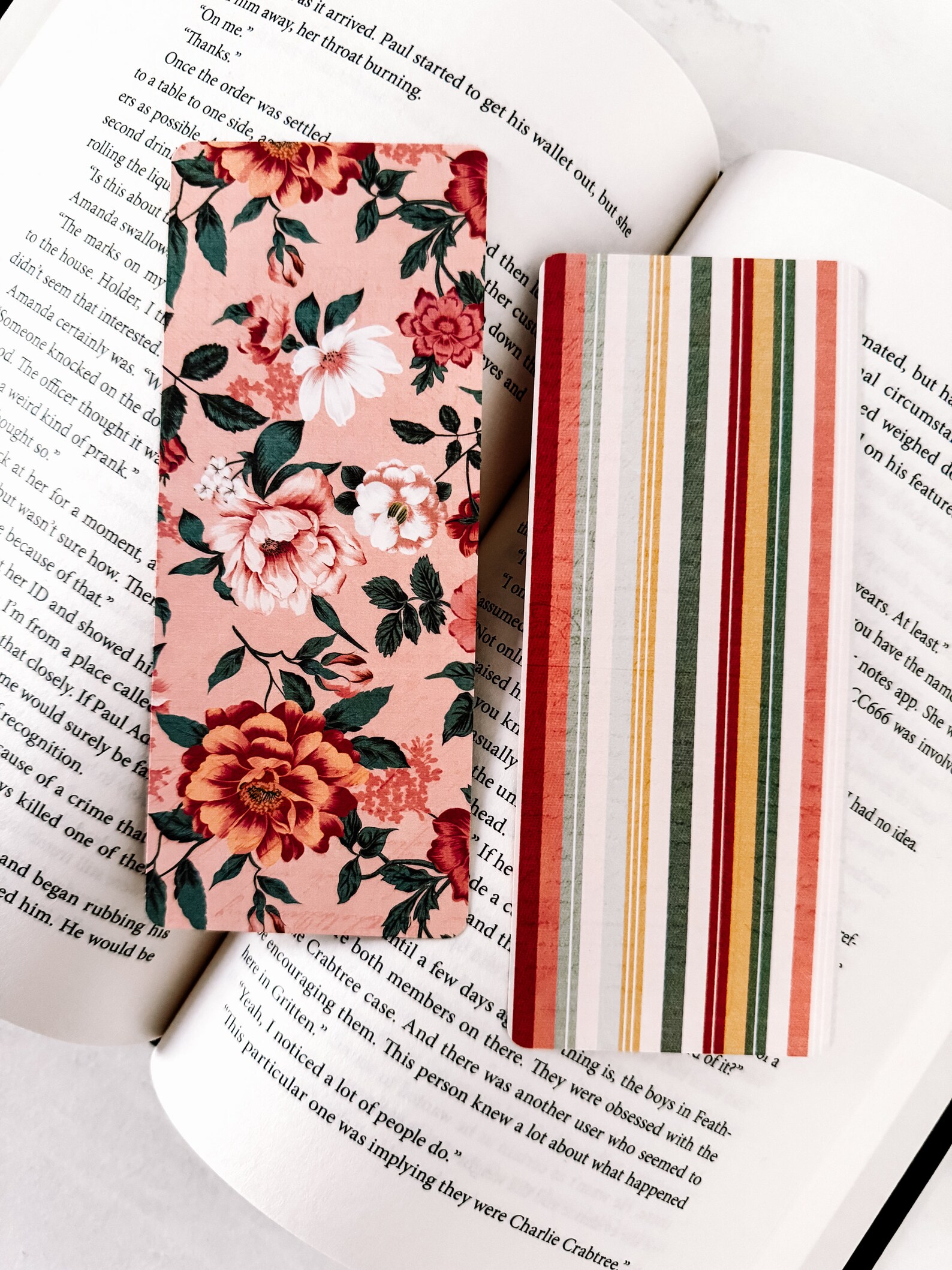 Handmade Floral Laminated Bookmark | Retro Readers Gift - Etsy
