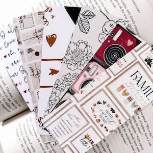 Valentine Neutrals | Valentines Day Bookmarks | Heart Bookmarks | Love Letter Bookmarks | Handmade | Gifts | Anniversary | Valentine’s Day