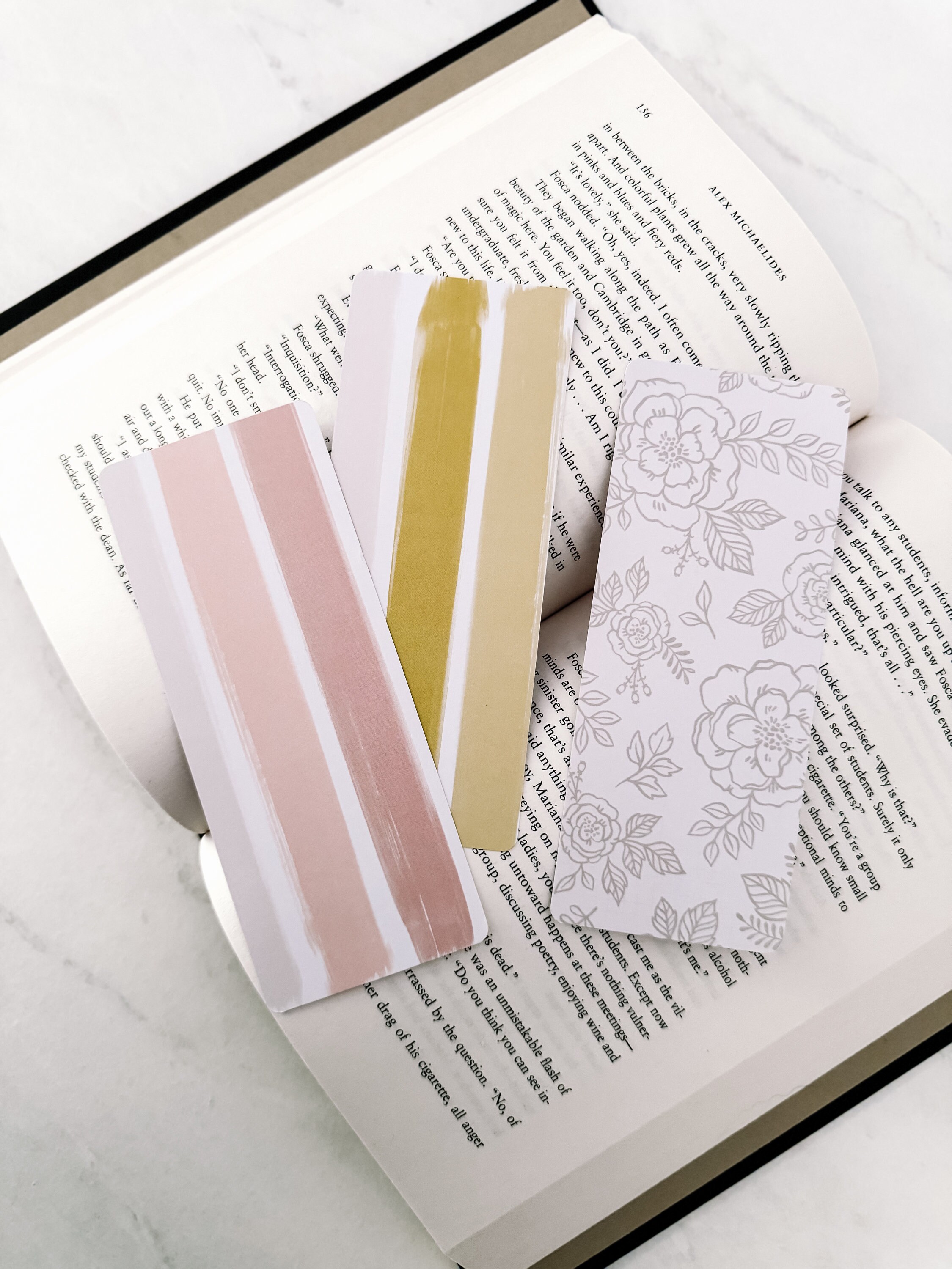 Floral Laminated Bookmark | Spring Bookish Gift - Etsy