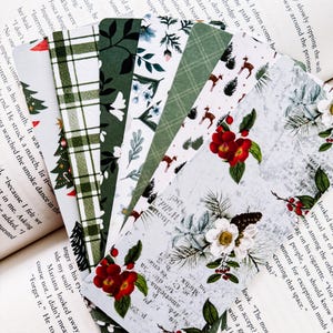 Floral Bookmarks | Seasonal Bookmarks | Floral Bookmarks | Handmade Bookmarks | Stocking Stuffers | Bookish Gifts | Neutral Bookmarks