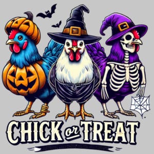 Chick or Treat Halloween Design: Funny Chicken Costumes (Digital Download)