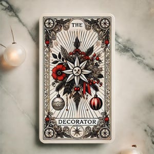 Weihnachtsdekorator Tarot-Karte Digital Art - Feiertags-Thema Tarot-Karte für festliche Dekoration, perfekt für Weihnachtsliebhaber, einzigartiges Tarot