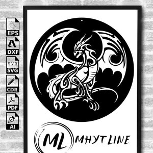 Dragon SVG Bundle - Dragon PNG Bundle - Dragon Clipart - Dragon SVG Cut Files pour Cricut - Dragon Silhouette - Dragons Svg Cut Files