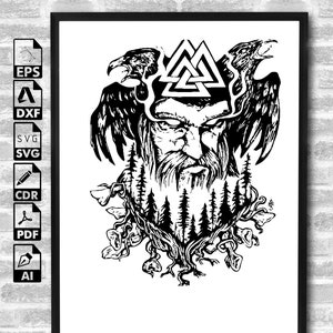 Thor Norse Viking svg - Thor vector - Thor svg - Norse Viking symbol svg - Viking Thor Viking - Thor - svg/ png/ eps/ dxf/ jpg/ ai/ pdf