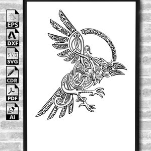 Odin Spear and Ravens svg - Odin vector - Viking svg - Norse Viking Symbol svg - svg/ png/ eps/ dxf/ jpg/ ai/ pdf