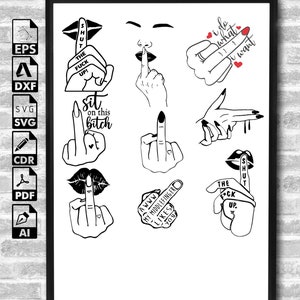 Middle Finger Lips Svg, Middle Finger Lips SVG Bundle, Middle Finger PNG ,Middle Finger SVG Cut File, Middle Finger Lips, Finger svg