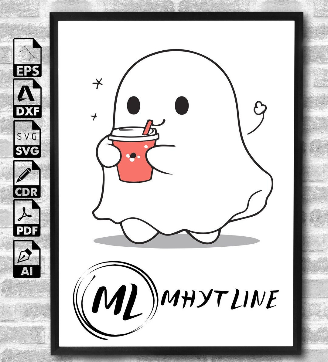 Ghost Using Computer Svg 6 Cute Ghosts SVG Bundle, Ghost Silhouette, Png,vector, Commercial Use ...