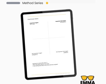 Eisenhower Matrix – Priority Task Planner (A4/US Letter Downloadable Template)