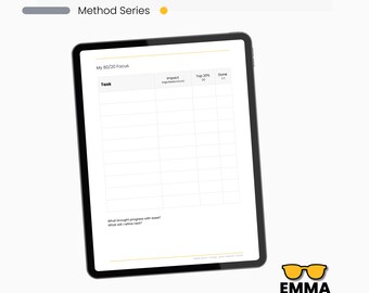 Pareto Principle Planner - 80/20 Productivity, Calm Focus (PDF Download A4/US Letter)