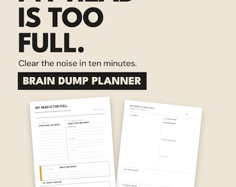 Planificador imprimible para generar ideas: hojas de trabajo PDF guiadas y minimalistas, en formato A4 y carta estadounidense.