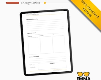 Low Energy Plan – Gentle Daily Planner, Soft Structure (PDF & PNG Download A4/US Letter)