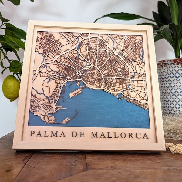 Palma de Mallorca | Karte | Stadt | Holz | Dekor | Map