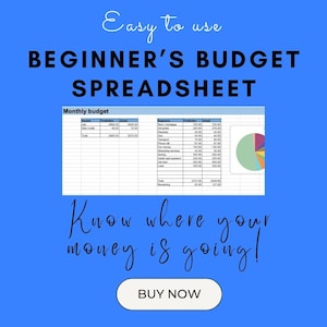 Monthly Budget Planner: Google Sheets Spreadsheet (Digital Download)