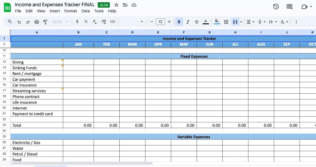 Simple Excel Income Expense Tracker, Personal Finance Spreadsheet ...