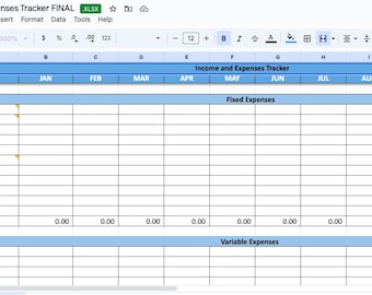 Outil de suivi des dépenses et des revenus Excel simple, feuille de calcul de finances personnelles (téléchargement numérique)