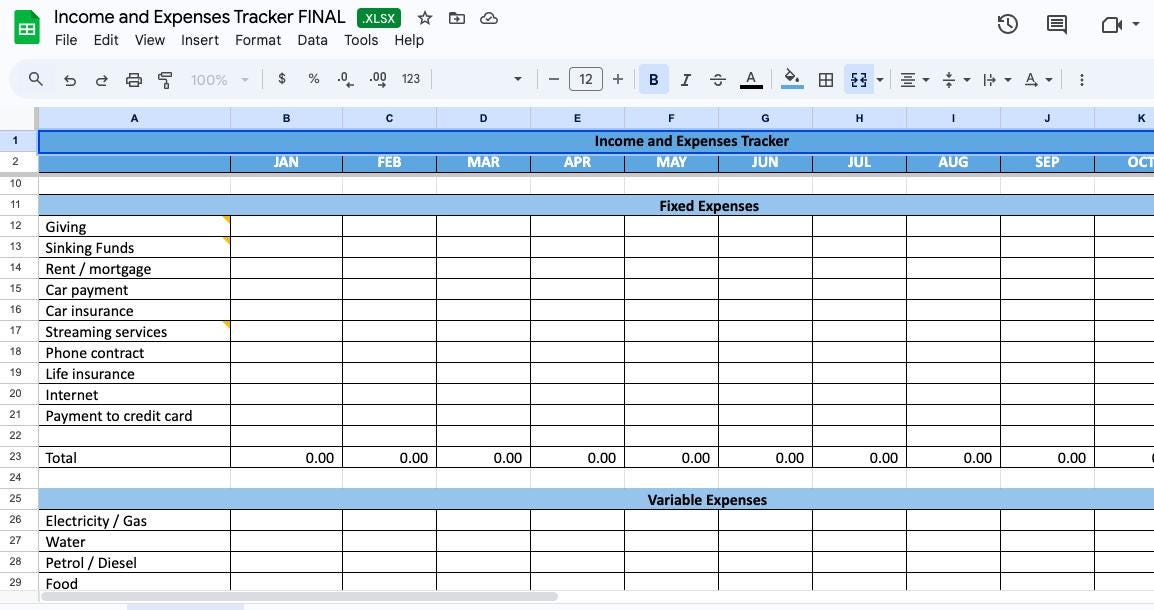Simple Excel Income Expense Tracker, Personal Finance Spreadsheet ...