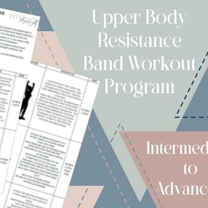 Programme d&#39;entraînement avec bandes de résistance du haut du corps - Intermédiaire à Avancé