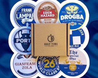 Chelsea Football Beer Mats – Coasters Gift Set for Chelsea Fans | 1st Edition | Football Fan Gift | Beer Lover Present | CFC