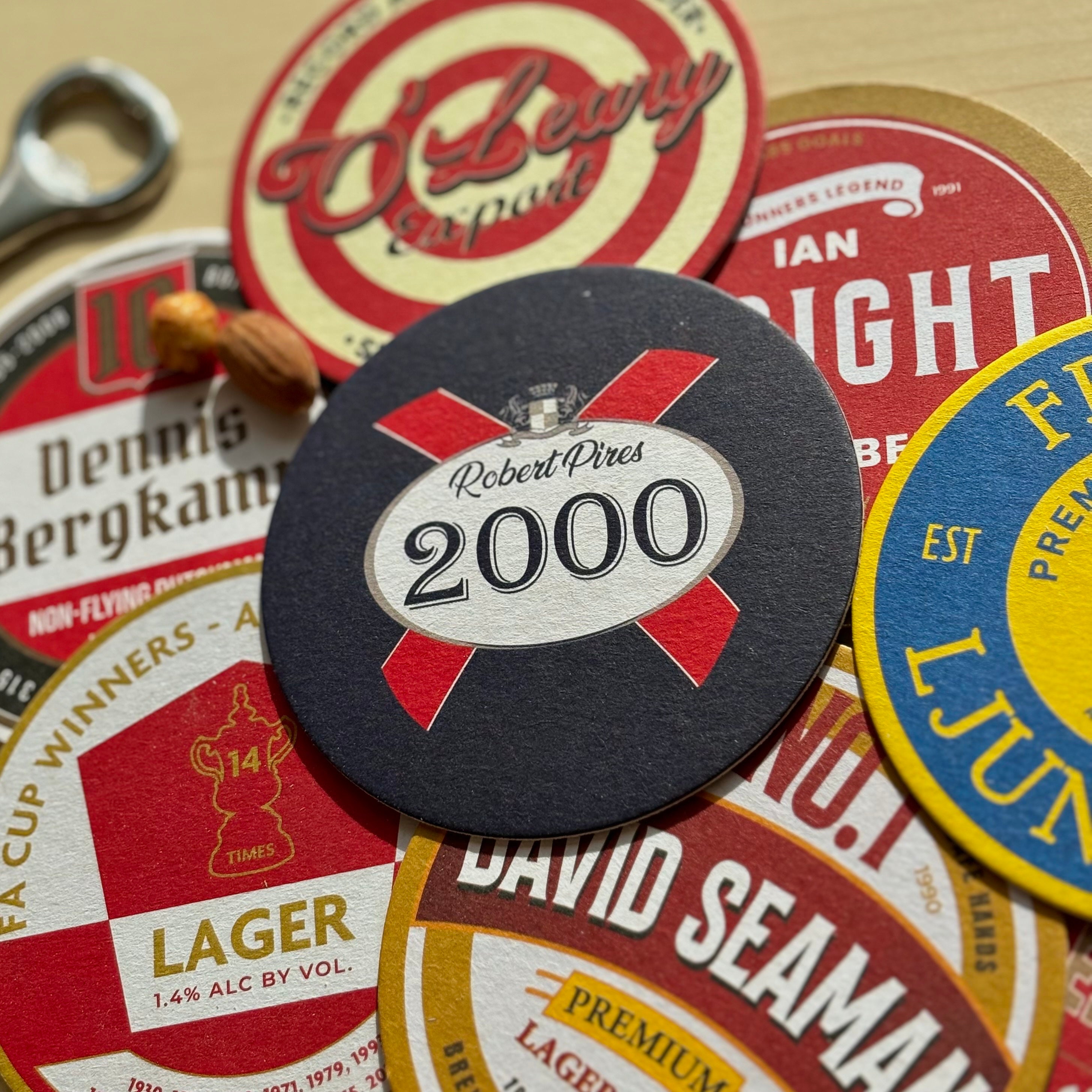 Arsenal Beer Mats – Coasters Gift Set for Gunners Fans | 2nd Edition ...
